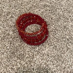 Red wrap bracelet